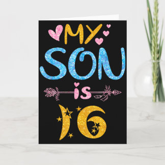 Mother father mom dad happy birthday son is 16 card