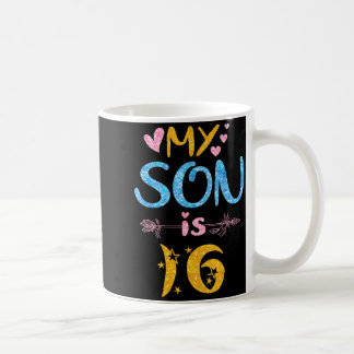 Mother father mom dad happy birthday son is 16 coffee mug