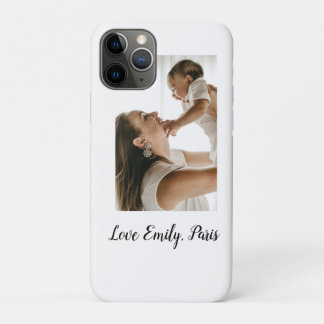 mother father photo name family holiday gifts pare iPhone 11 pro case