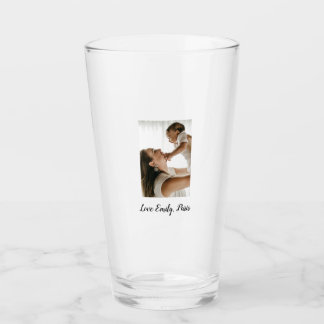 mother father photo name family holiday gifts pare glass