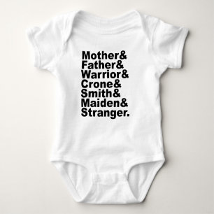 Mother & Father & Warrior & Crone & Smith & Maiden Baby Bodysuit