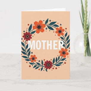 Mother Floral Wreath Art Card