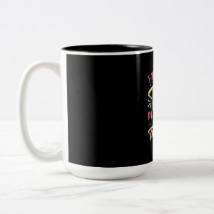 Mother Florals F-Bomb Mom With Tattoos Birthday Two-Tone Coffee Mug