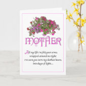 Mother for Mothers Day ...All My Life... Card (Yellow Flower)