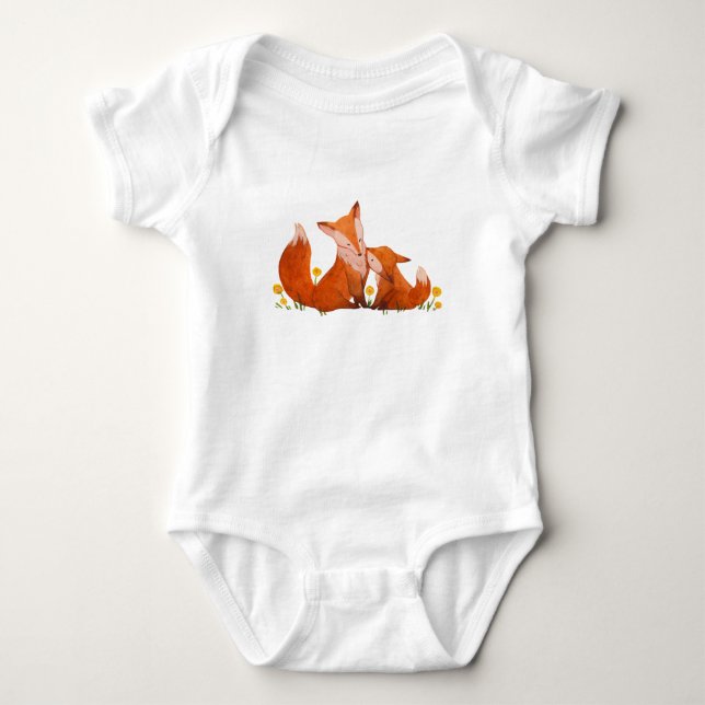 MOther Fox and Baby Bodysuit (Front)