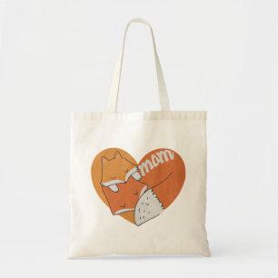 Mother Fox and Baby Fox Love Tote Bag