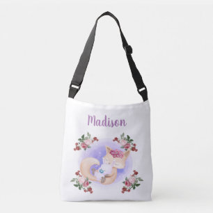 Mother Fox Hug Baby Bunny Rabbit Crossbody Bag