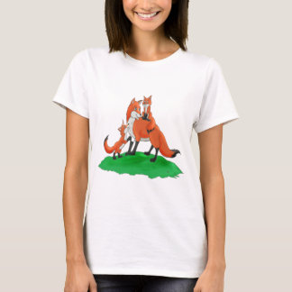 Mother Fox with Babies Gift Items T-Shirt