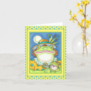 MOTHER FROG & BABY FROGETT FAMILY LOVE Funny Blank Card