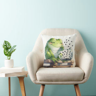 Mother Frog With Tadpoles In Fishbowl Cushion