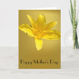 Mother - Giant Yellow Lily Card