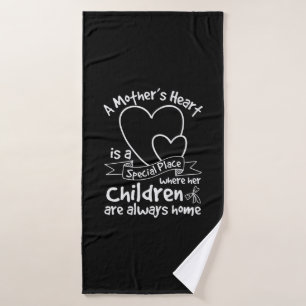Mother Gift A Mother's Heart Bath Towel