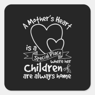 Mother Gift A Mother's Heart Square Sticker