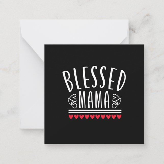 Mother Gift Blessed Mama Card (Front)