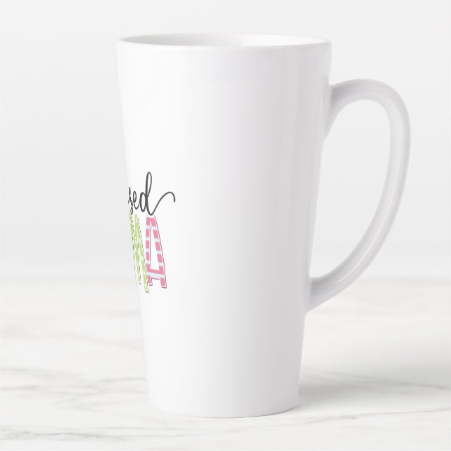 Mother Gift Blessed Mama Latte Mug (Right)