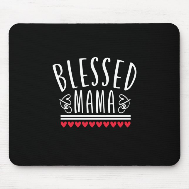 Mother Gift Blessed Mama Mouse Pad (Front)