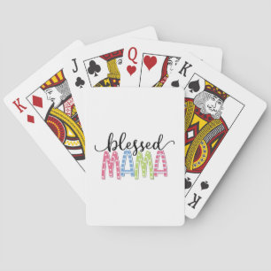 Mother Gift Blessed Mama Playing Cards