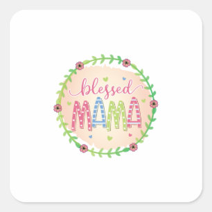 Mother Gift Blessed Mother Square Sticker