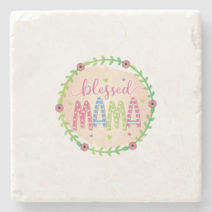 Mother Gift Blessed Mother Stone Coaster