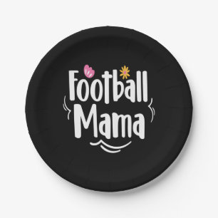 Mother Gift Football Mama Paper Plate