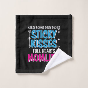 Mother Gift Full Hearts Mum Life Wash Cloth