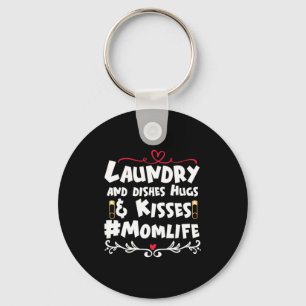 Mother Gift Laundry Kisses Mum Life Key Ring