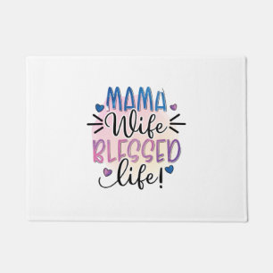 Mother Gift Mama Wife Blessed Life Doormat