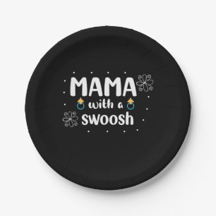Mother Gift Mama With A Swoosh Paper Plate