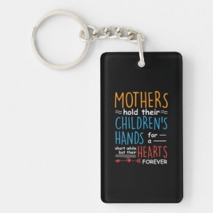 Mother Gift Mothers Hold Their Children Hands Key Ring