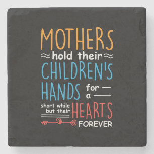 Mother Gift Mothers Hold Their Children Hands Stone Coaster
