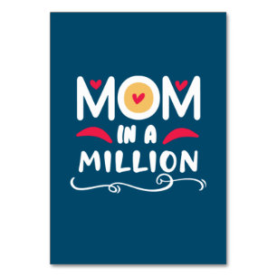 Mother Gift Mum In A Million Table Number