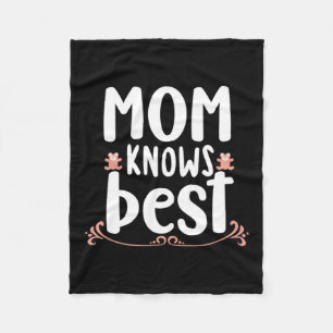 Mother Gift Mum Knows Best Fleece Blanket