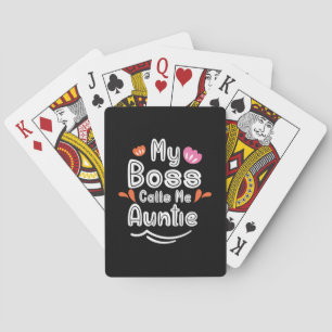 Mother Gift My Boss Calls Me Auntie Playing Cards