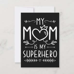 Mother Gift My Mum Is My Superhero Thank You Card