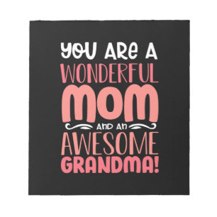 Mother Gift   Proud Wonderful Mum Birthday Notepad