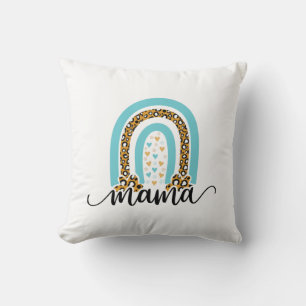 Mother Gift Rainbow Leopard Mama Cushion