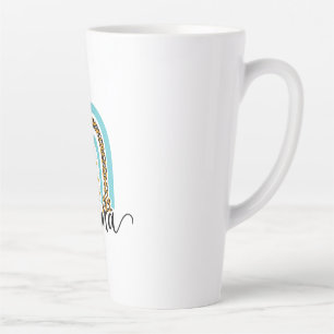 Mother Gift Rainbow Leopard Mama Latte Mug