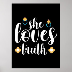 Mother Gift She Loves Truth Poster