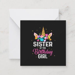 Mother Gift Sister Of The Birthday Girl Birthday Card