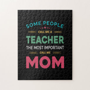 Mother Gift Some People Call Me Teacher Mum Jigsaw Puzzle