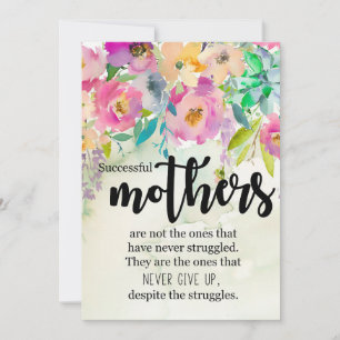 Mother Gift Succesful Mothers Thank You Card