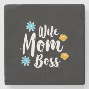 Mother Gift Wife Mom Boss Stone Coaster