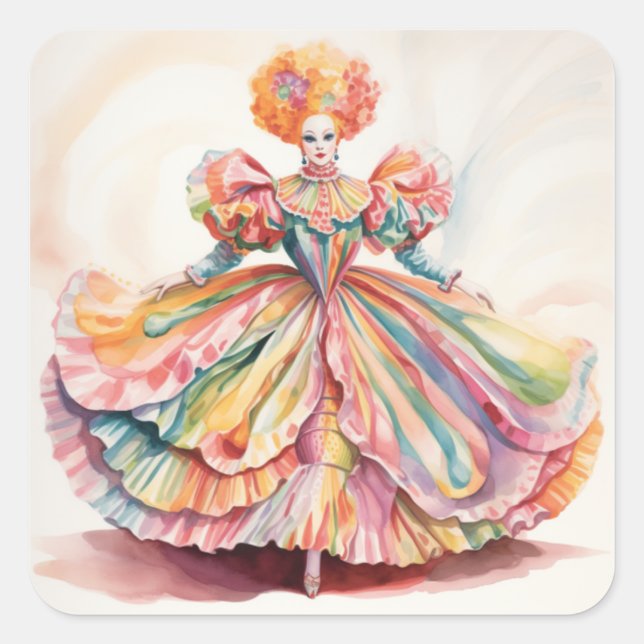 MOTHER GINGER Nutcracker Ballet Square Sticker (Front)