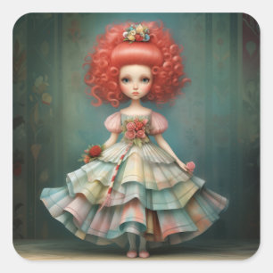 MOTHER GINGER Nutcracker Fashion Ballet Square Sticker