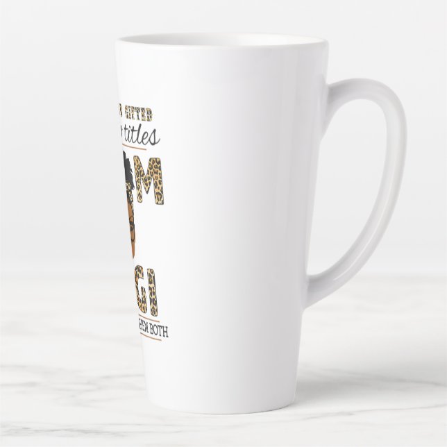 Mother God Gifted Mum And Gigi Birthday Latte Mug (Right)