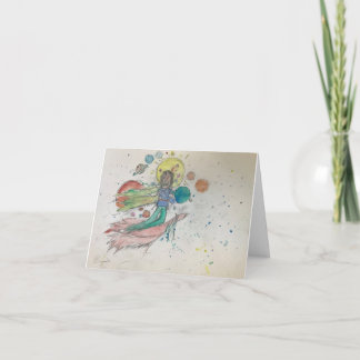 Mother God Riding a Phoenix (Greeting Card) Thank You Card