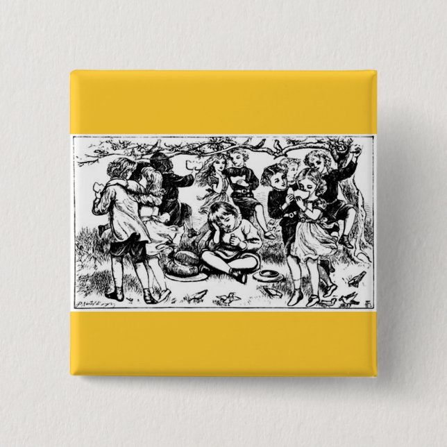 Mother Goose 15 Cm Square Badge (Front)