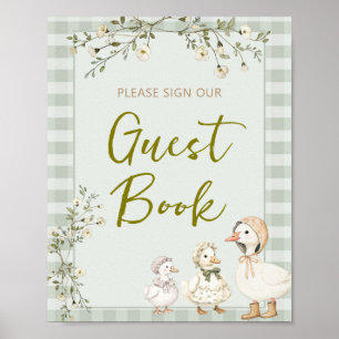 Mother Goose and Gosling Baby Shower Guest Book