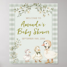 Mother Goose and Gosling Baby Shower Welcome