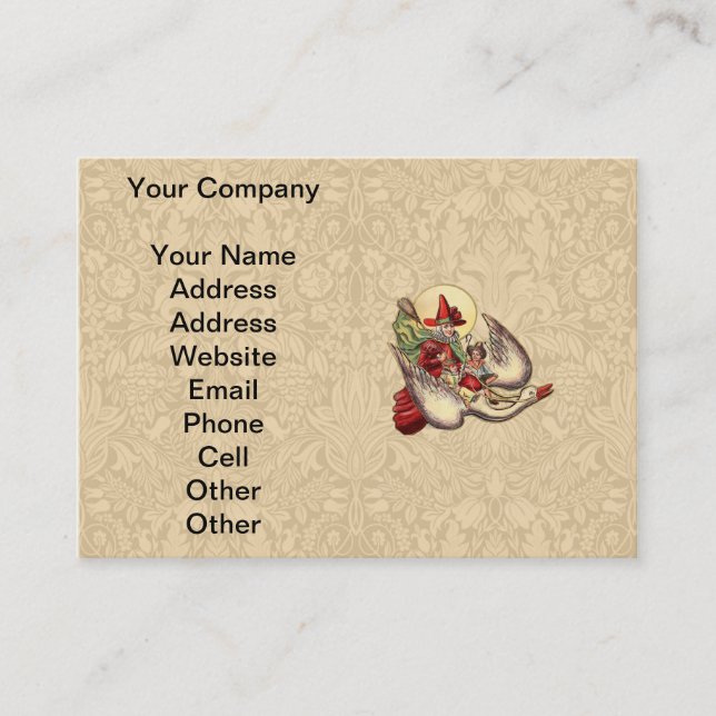 Mother Goose Child Antique Illustration Business Card (Front)